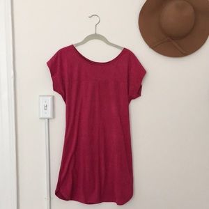 Suede mini dress
